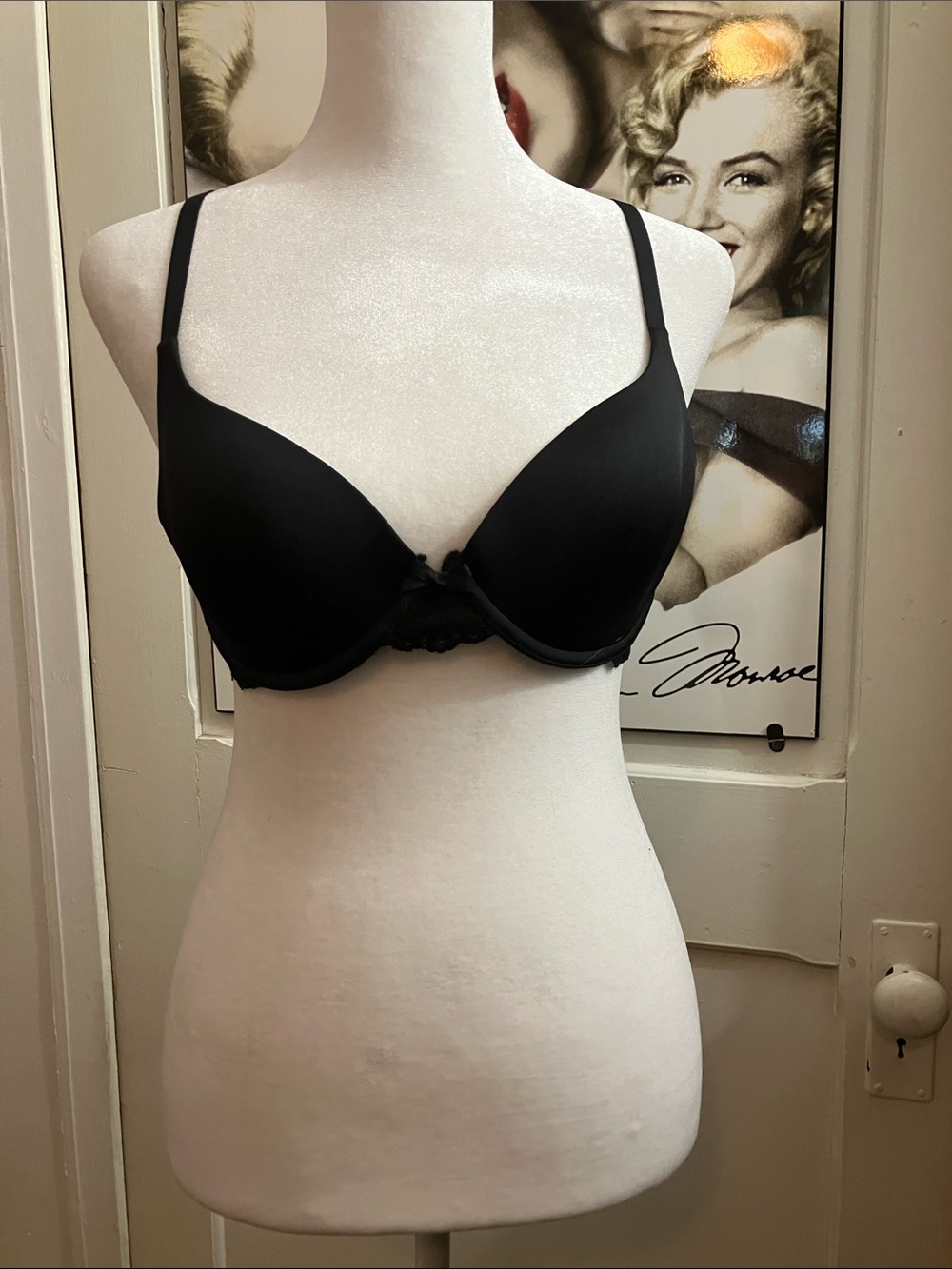 H&M Black Molded Underwire Bra 34/C